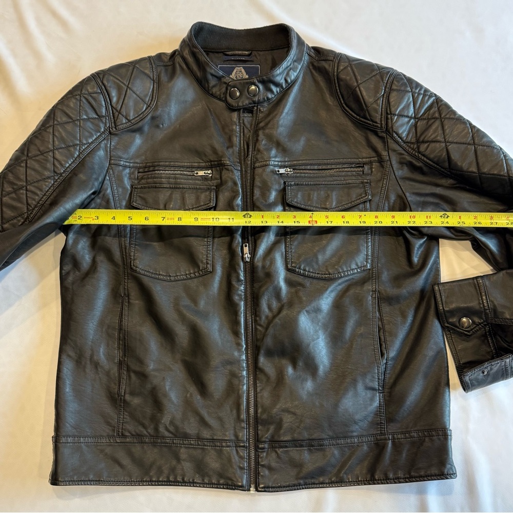 American Rag Men's Black Faux Leather‎ Jacket - Picture 8 of 13